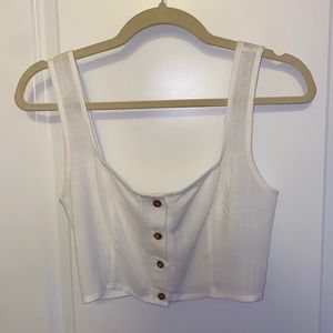 White F21 Crop-Top